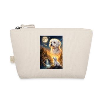 Howling to the Moon Meme Hund Malteser - Bio-Täschchen - Natur - Vorne