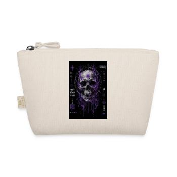 Purple Cosmic Skull Glyphs - Organic Pouch - nature - Front