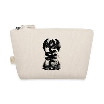 White Dragon Winged Snake Reflection Water Manga Fantasy - Organic Pouch - nature - Front