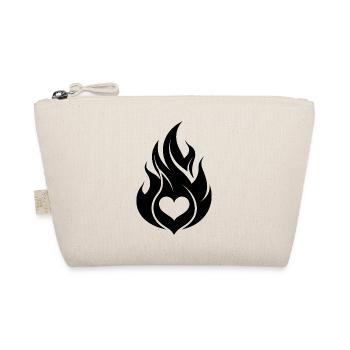 Abstract Fire Heart - Organic Pouch - nature - Front