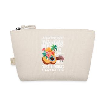 Funny Ukulele Designs and Sayings - Organic Pouch - nature - Front