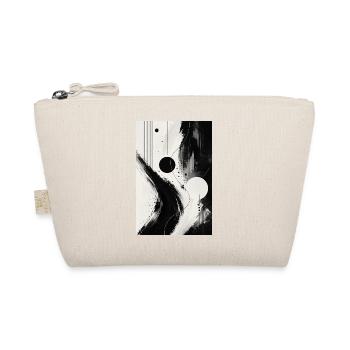 Black and white abstraction orbits - Organic Pouch - nature - Front