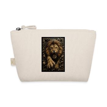 Fractal Golden Lion Embossed - Organic Pouch - nature - Front