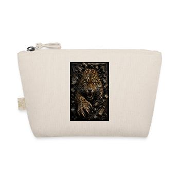 Leopard furious among the blocks - Organic Pouch - nature - Front