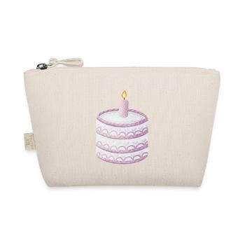 Gâteau d’anniversaire pastel avec bougie - Trousse biologique - nature - Devant
