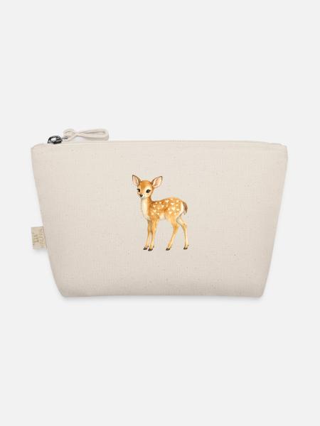 Fawn with heart pattern - Organic Pouch - nature