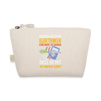Elektriker Mit 40 Noch Lebt - Bio-Täschchen - Natur - Vorne