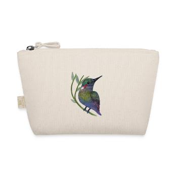 Bunter Kolibri auf Blattzweig - Bio-Täschchen - Natur - Vorne