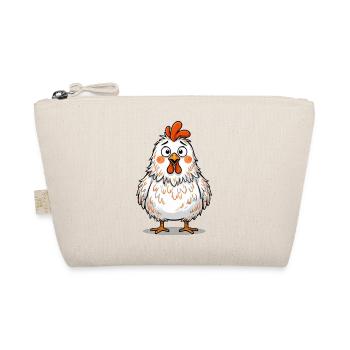 Lustiges Verwirrtes Huhn Funny Chicken - Bio-Täschchen - Natur - Vorne