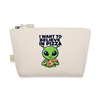 I Want To Believe In Pizza Alien - Bio-Täschchen - Natur - Vorne