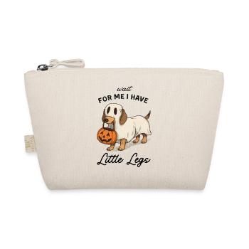 Dachshund Ghost Halloween Pumpkin - Organic Pouch - nature - Front