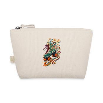 Flower Roller Skate Art - Organic Pouch - nature - Front