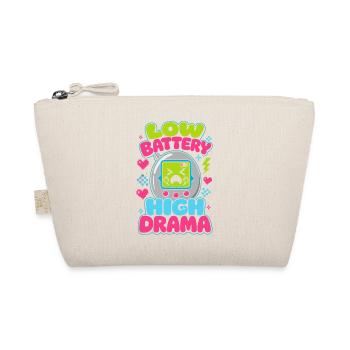 Low Battery High Drama Retro - Organic Pouch - nature - Front