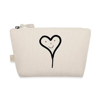 Ballon en forme de cœur avec visage - Trousse biologique - nature - Devant