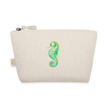 Watercolor Seahorse - Organic Pouch - nature - Front