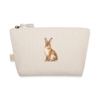 Motif du lapin aquarelle - Trousse biologique - nature - Devant