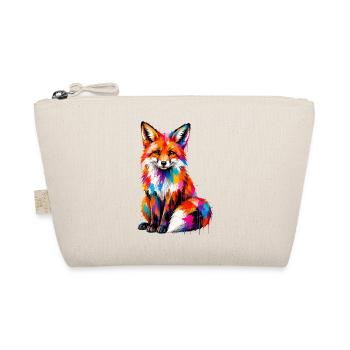 Colorful fox with splashes of color - Organic Pouch - nature - Front