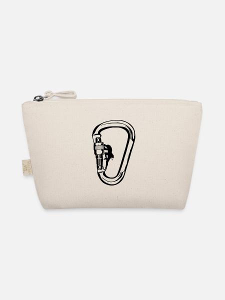 Klettern, Minimalistischer Karabiner klettern - Bio-Täschchen - Natur