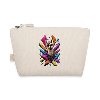Llama Neon Sliver Style - Organic Pouch - nature - Front