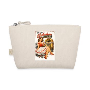 50s Diner Pin-Up: Where the Jukebox - Organic Pouch - nature - Front
