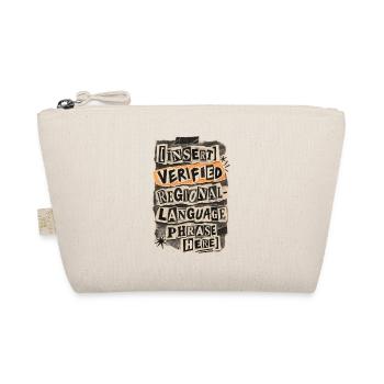 Typographic Collage Regional Phrases - Organic Pouch - nature - Front
