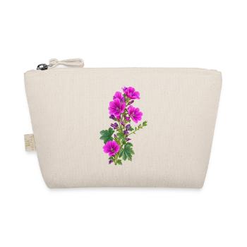 PurpleGeranium Blossoms - Organic Pouch - nature - Front