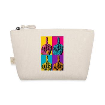Pop Art Hand Four-Colored Finger - Organic Pouch - nature - Front