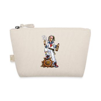 Captain Raucher at the helm - Organic Pouch - nature - Front