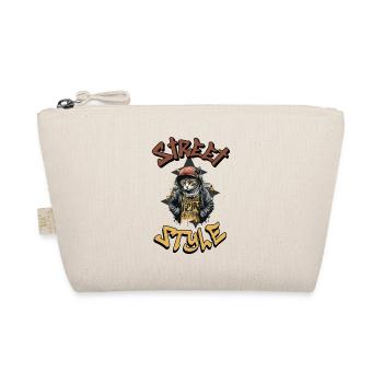 Cat Streetstyle Hip Hop Rap Cool - Organic Pouch - nature - Front