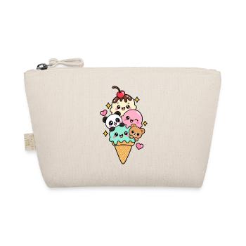 Glaces kawaii  - Organic Pouch - nature - Front