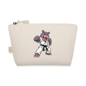 Strong hippopotamus in karate - Organic Pouch - nature - Front