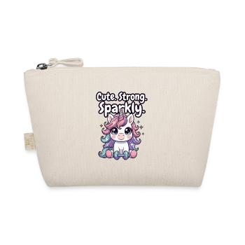 Unicorn Fitness Sparkle - Bio-Täschchen - Natur - Vorne