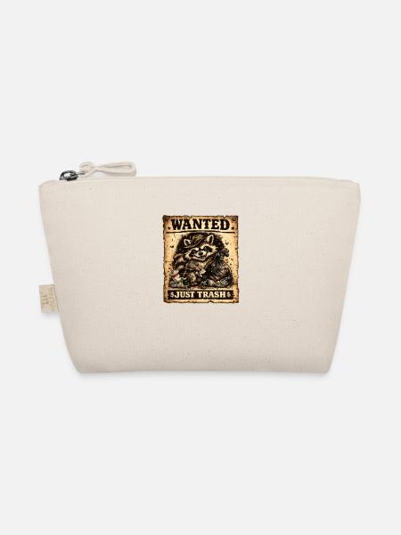 Raccoon Dumpster Poster Wanted - Organic Pouch - nature