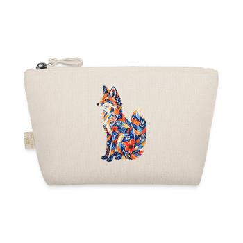 Patchwork Fox Floral Pattern - Organic Pouch - nature - Front