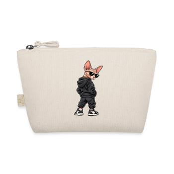 Cooler Gangster Sphinx Katze Streetwear - Bio-Täschchen - Natur - Vorne