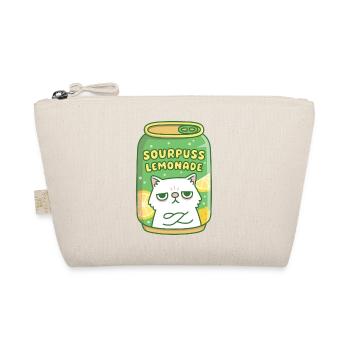 Lustige mürrische Katze Sourpuss Limonade Getränkedose - Bio-Täschchen - Natur - Vorne