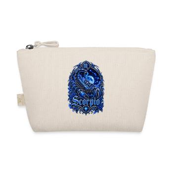Blue Scorpio Zodiac Crest - Organic Pouch - nature - Front