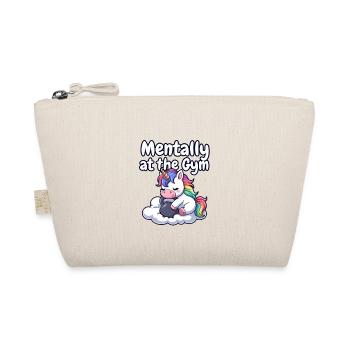 Mentally at the Gym Unicorn - Organic Pouch - nature - Front