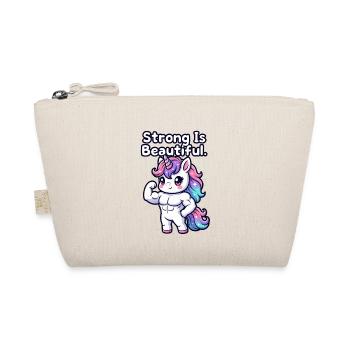 Strong Is Beautiful Unicorn - Organic Pouch - nature - Front