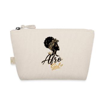 Golden Afro Girl – Schwarze Eleganz - Bio-Täschchen - Natur - Vorne