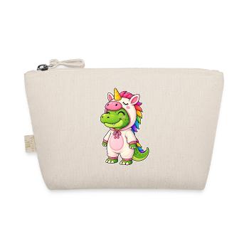 Cute crocodile in unicorn costume - Organic Pouch - nature - Front