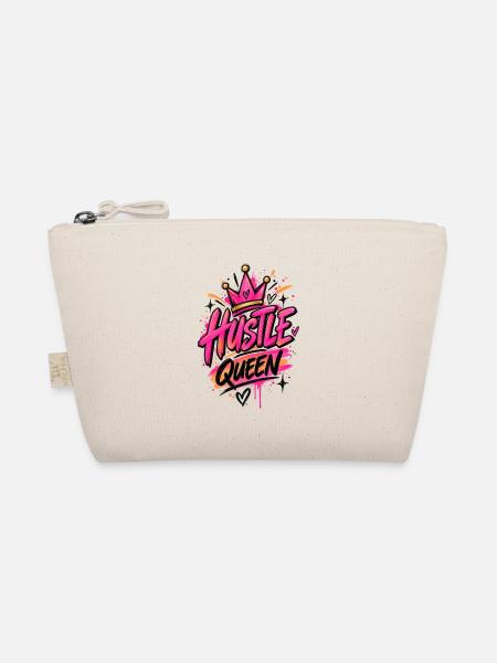 Hustle Queen Graffiti Rosenkrone - Bio-Täschchen - Natur