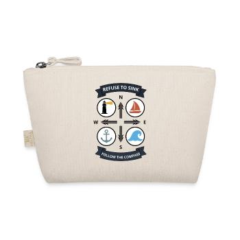 Refuse To Sink Vintage Nautical Compass Badge - Bio-Täschchen - Natur - Vorne