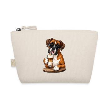 Boxer mit Latte Macchiato - Bio-Täschchen - Natur - Vorne