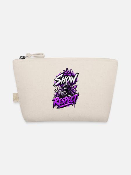 Zeig Respekt Graffiti-Hoodie - Bio-Täschchen - Natur