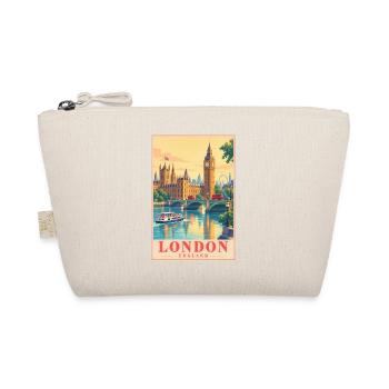 London Retro-Poster Skyline - Bio-Täschchen - Natur - Vorne