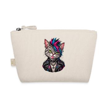 Punk Katze - Bio-Täschchen - Natur - Vorne