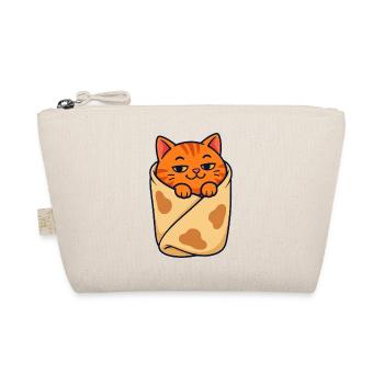 Orangefarbene getigerte Katze eingewickelt wie ein Burrito - Bio-Täschchen - Natur - Vorne
