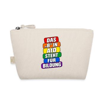 Das B in AfD steht für Bildung – Satire - Bio-Täschchen - Natur - Vorne