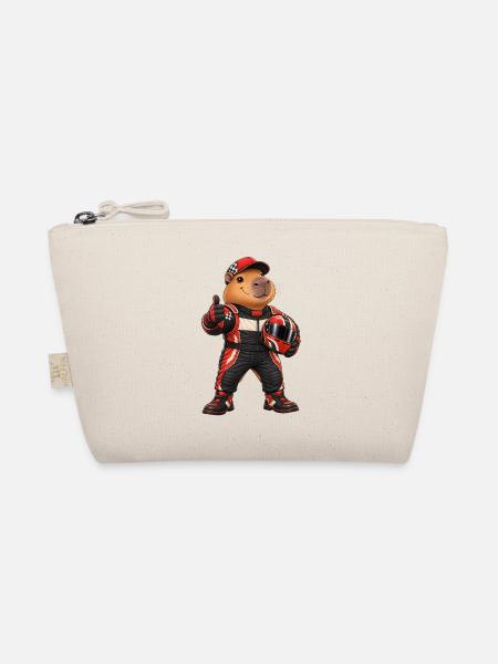 Capybara Rennfahrer - Motorsport Racing Design - Bio-Täschchen - Natur